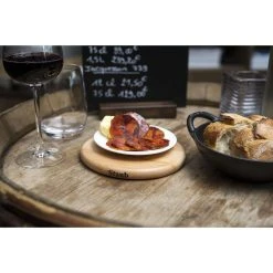 New ???? Staub Cast Iron - Accessories 6-inch, round, Magnetic Wood Trivet, brown ???? -Zwilling-shop 000013482