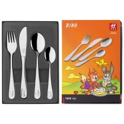 Hot Sale ???? ZWILLING Kids Flatware & Dinnerware 4-pc TWIN Kids Bino Flatware Set, 18/10 Stainless Steel ❤️ -Zwilling-shop 07009 210 0 3