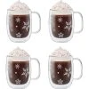 Brand new ???? ZWILLING Sorrento Double Wall Glassware 4-pc Coffee Glass Mug Holiday Set ???? 2 Brand new ???? ZWILLING Sorrento Double Wall Glassware 4-pc Coffee Glass Mug Holiday Set ???? -Zwilling-shop 1019476 39500 116 Snowflake 4pc set