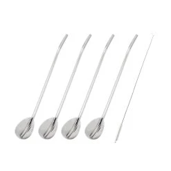 Promo ???? ZWILLING Flatware Accessories 5-pc, Spoon Straw set with Cleaning Brush ????