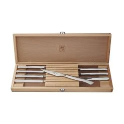 Cheapest ???? ZWILLING Steak Sets 8-pc, Stainless Steel Serrated Steak Knife Set with Wood Presentation Case ✔️ -Zwilling-shop 39135 850 2
