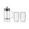 Wholesale ???? ZWILLING Sorrento Double Wall Glassware 3-pc French Press and Latte Glass Set ???? -Zwilling-shop 39500 130 0 02