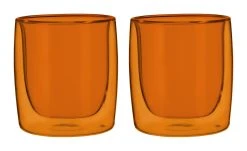 Flash Sale ???? ZWILLING Sorrento Bar 2-pc tumbler glass set - amber, Double wall ????