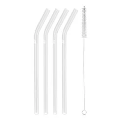 Budget ✔️ ZWILLING Sorrento Glassware Glass Straw - Clear - Bent Set ✨