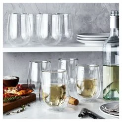 Deals ???? ZWILLING Sorrento Double Wall Glassware 10-oz / 8-pc, Double wall Stemless White Wine Glass Set ???? -Zwilling-shop 750041601