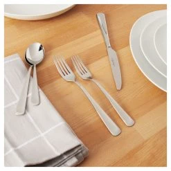 New ???? Henckels Silvano 45-pc Flatware Set, 18/10 Stainless Steel ⭐ -Zwilling-shop 750057439